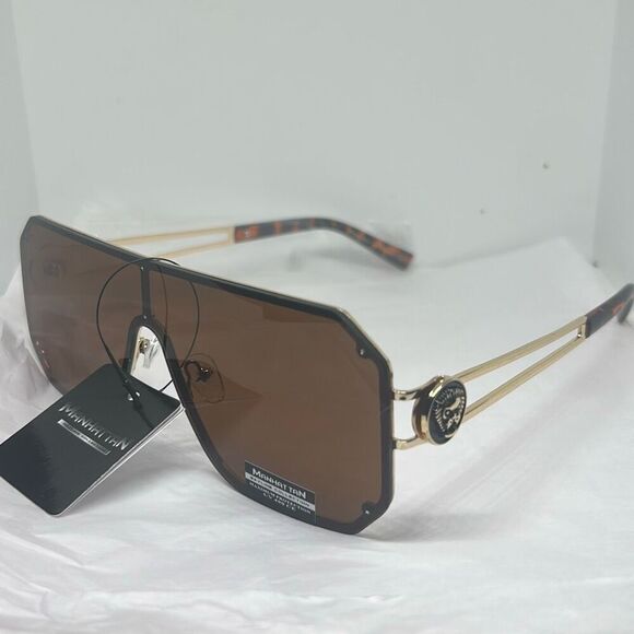 Manhattan Edge Shield Sunglasses – Oversized Fashion Statement - Picture 1 of 3